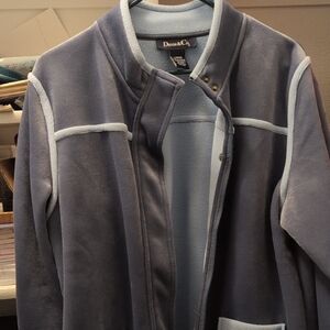 Denim & Co. Two-Tone Fleece Jacket